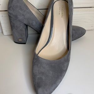 COLE HAAN GRAND.OS ALANNA GREY SUEDE PUMPS